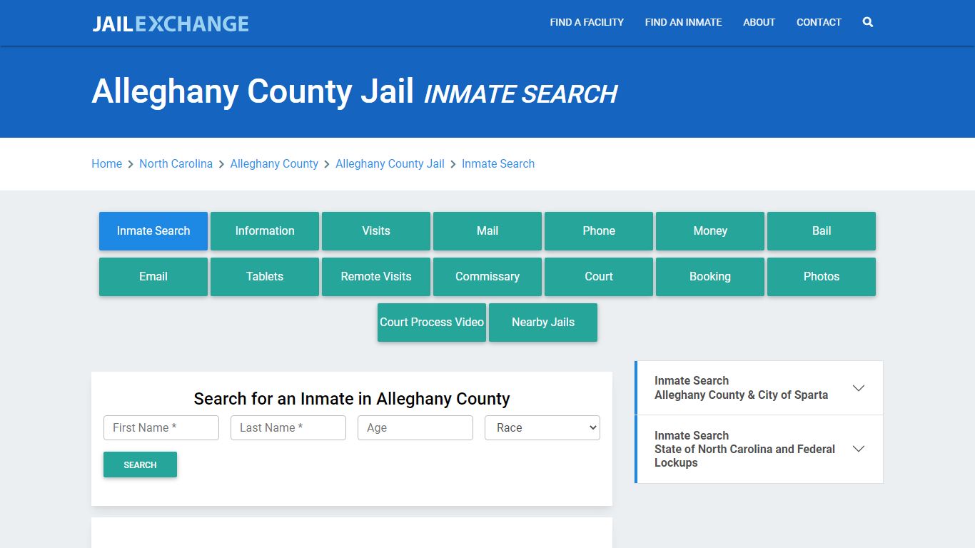 Alleghany County Jail, NC Inmate Search: Roster & Mugshots